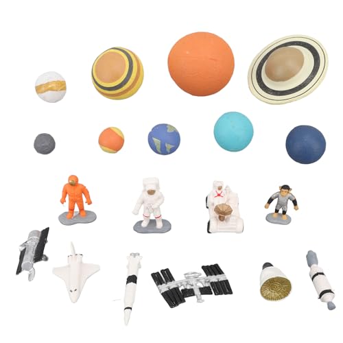 CaCaCook Astronauten-Weltraumfigur, Planeten-Spielset mit Astronauten-Mond-Satelliten, Weltraum-Abenteuer-Spielzeug-Spielset-Sammlungsmodell für von CaCaCook