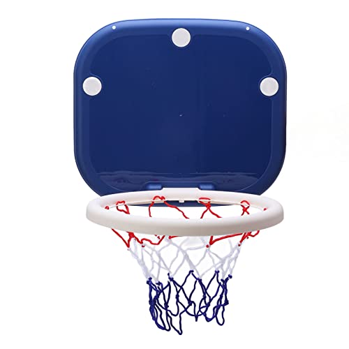 CaCaCook Faltbares Mini-Basketballkorb-Set Zur Wandmontage mit Saugnapfbefestigung Zum Spielen Im Innenbereich, für Kleinkinder, Basketballspielzeug für Türen (Blau) von CaCaCook