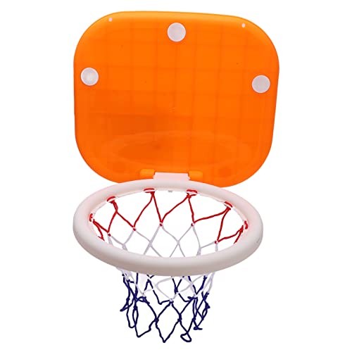 CaCaCook Faltbares Mini-Basketballkorb-Set Zur Wandmontage mit Saugnapfbefestigung Zum Spielen Im Innenbereich, für Kleinkinder, Basketballspielzeug für Türen (Orange) von CaCaCook