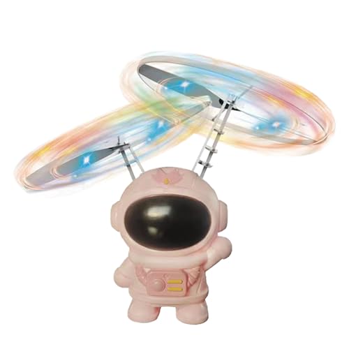 CaCaCook Fliegender Raumfahrer, Kinderspielzeug, Sensor Astronauten Flugspielzeug, Lustiges, Innovatives Infrarot Induktions Flug Raumfahrer Drohnenspielzeug mit LED Beleuchtung für (Rosa) von CaCaCook