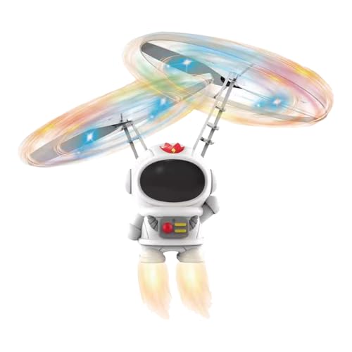 CaCaCook Fliegender Raumfahrer, Kinderspielzeug, Sensor Astronauten Flugspielzeug, Lustiges, Innovatives Infrarot Induktions Flug Raumfahrer Drohnenspielzeug mit LED Beleuchtung für (Weiß) von CaCaCook