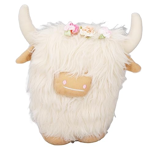 CaCaCook Highland Cow Animals Plüschtier, Realistische Schottische Highland Cow Plüschpuppe, Simulation Weiches Gefülltes Gesichtsloses Rinderspielzeug, Stofftiere für Bauernhof, Zuhause, von CaCaCook