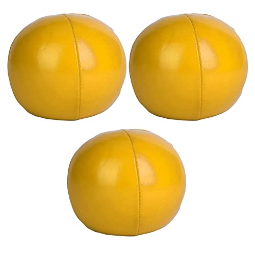 CaCaCook Jonglierbälle, 3-teiliges PU-Clown-Jonglierball-Set, Clown-Jonglierball-Set Anfänger und Profis Drinnen und Draußen (Gelb) von CaCaCook