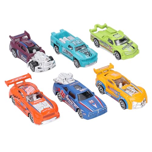 CaCaCook Kinderautos Spielzeug, 6-teiliges Rennspielzeug, Druckgussautos Im Maßstab 1:64, Rennmodell aus Legierung, Hohe Simulation, Tragbar, Zum Sammeln, aus Druckguss, Zum Zurückziehen, von CaCaCook