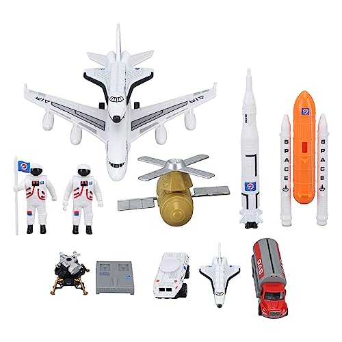 CaCaCook Miniatur-Astronauten-Modell-Set, Astronauten-Figuren, Raketen-Spielzeug, Space-Shuttles-Spielzeug, Realistischer Maßstab, Pädagogische Räumliche Vorstellungskraft (Flugzeug- und von CaCaCook