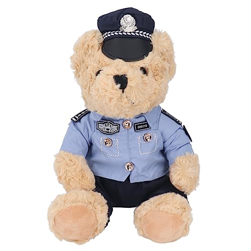 CaCaCook Polices Dress Teddys Bear, Polices Teddys Bears Kuscheltiere, Officer Plüschbärenspielzeug, Niedliche Stoffbären Plüsch mit Abnehmbarer Kleidung für Mädchen und ﻿ (Typ 2) von CaCaCook