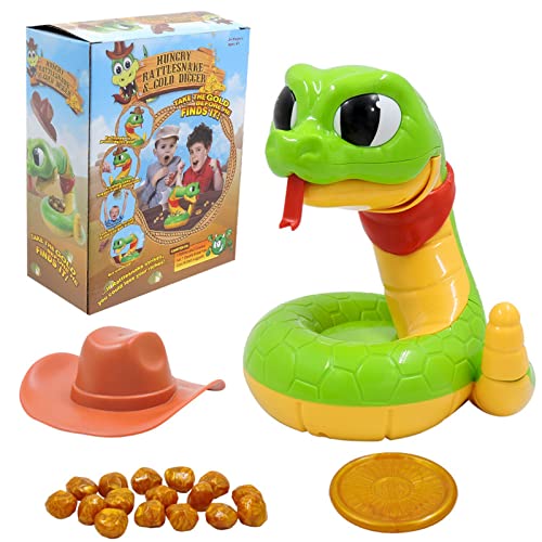 CaCaCook Rattle Heist Snake-Spiel, Elektrisches Klapperschlangen-Trickspielzeug, Rattle Heist Snake-Spiel, Trigger Fake Hungry Snake-Spielzeug, Klapperschlangen-Spielspielzeug für und von CaCaCook