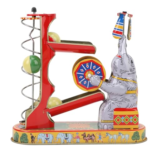 CaCaCook Vintage Aufziehspielzeug zum Sammeln – Elefant – Spielbälle – Nostalgisches Thema – mechanisches Vintage-Spielzeug zum Sammeln für Kinder – Geburtstag – Dekoration von CaCaCook