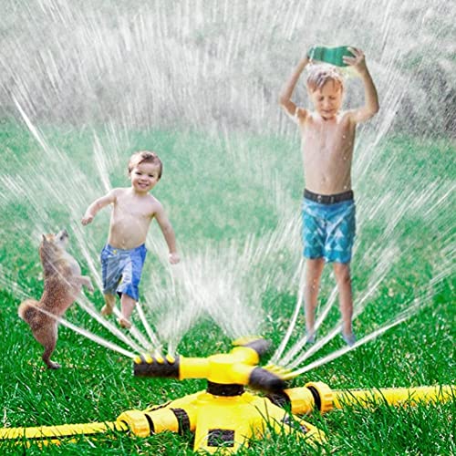 CaCaCook Wassersprinkler Kinder, Gartensprenger, Wasserspielzeug den Sommer, Wasserspiel, automatisch, um 360 Grad drehbar, Kinder, Spaß beim Wasserspiel im Freien von CaCaCook