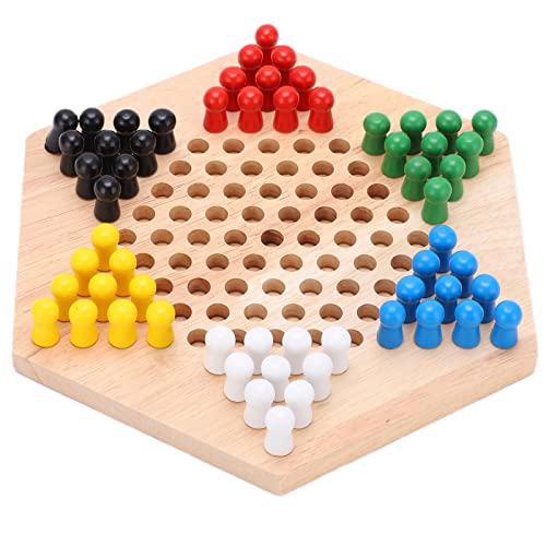 Chinesisches Dame-Set, Buntes Chinesisches Dame-Set aus Holz, Chinesisches Dame-Brettspiel für Erwachsene, Familie, Brettspiel, Schach, Freizeit, Sport, Brettspiel, Schach von CaCaCook