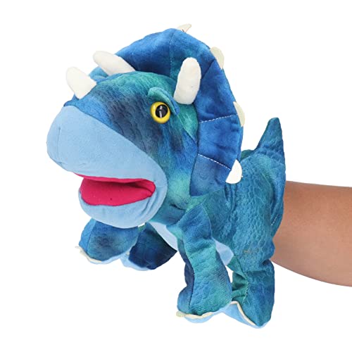 Fingerpuppen für mit Beweglichem Mund, Tier-Handpuppe, Stofftier-Handpuppe, Weiches, Süßes Plüschtier mit Offenem Beweglichem Mund, Tier-Stoffpuppe für den Vorschulalter (Blau von CaCaCook