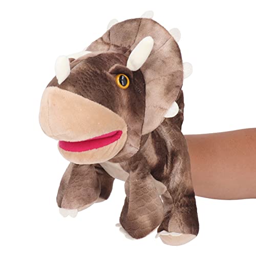 Fingerpuppen für mit Beweglichem Mund, Tier-Handpuppe, Stofftier-Handpuppe, Weiches, Süßes Plüschtier mit Offenem Beweglichem Mund, Tier-Stoffpuppe für den Vorschulalter (Kaffee von CaCaCook