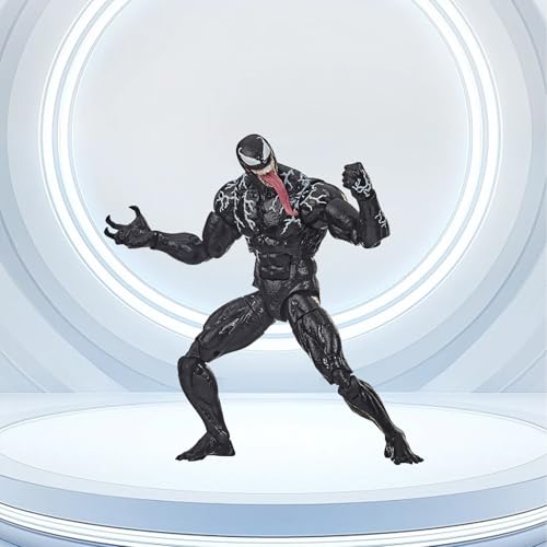 Venom Action Figur,Marvel Venom Film Charaktere Action Figur Dekor,Carnage Venom Anime Action Figur Bewegliche Charaktere Modell Statue Spielzeug,Ideal für Carnage und Venom Fans (Black) von CaCaCook