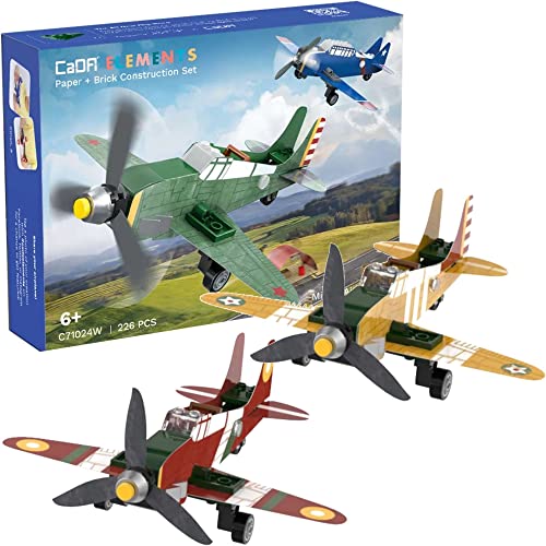 CaDA Baukasten Mächtige Flugzeuge aus Papier und Blöcken 226 Elemente C71024W von CaDA