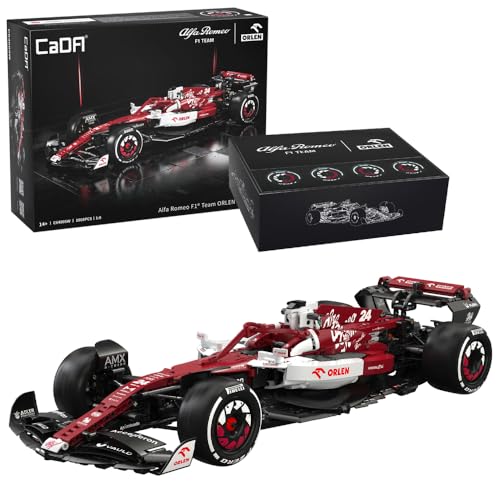 CaDA Bausteine Alfa Romeo F1 Team Orlen Rennwagen rot Formel 1 Auto Fahrzeug 1868 Stück C64005W. von CaDA