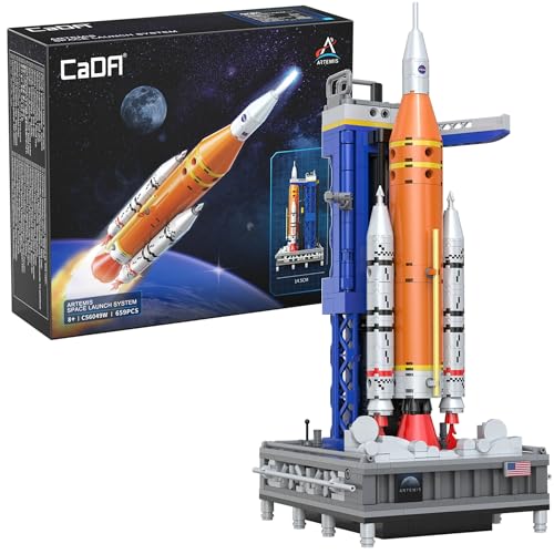 CaDA Bausteine Raumfahrt NASA Artemis SLS, 659 Elemente, Modell C56049W, 32 x 13 x 14,5 cm von CaDA