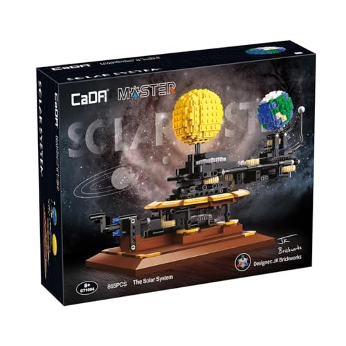 CaDA Master C71004w Technik Erde Mond Sonne Bausteine, 865 Teile MOC Bausatz, Designer: JK Brickwords(Kommt mit luxuriöser Originalverpackung) von CaDA