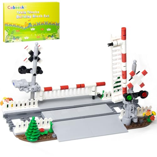 Cabeeskii City Schienen Bahnübergang mit Geländer & 2 Gleisen - Eisenbahnkreuzung für Eisenbahn | Zug Schienen Accessoires kompatibel mit Großen Marken Cabeeskii City Schienen Bahnübergang mit Geländer & 2 Gleisen - Eisenbahnkreuzung für Eisenbahn | Zug Schienen Accessoires kompatibel mit Großen Marken von Cabeeskii