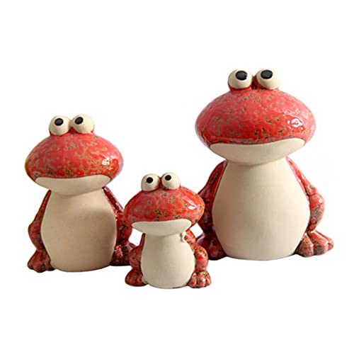 Cabilock 1 Frosch Dekorative Ornamente Miniaturfiguren Natacion Accesorios Outdoor Statue Accesorios para Autos Moosdekor Minifrösche Froschfamilienornament Hübsches Ornament von Cabilock