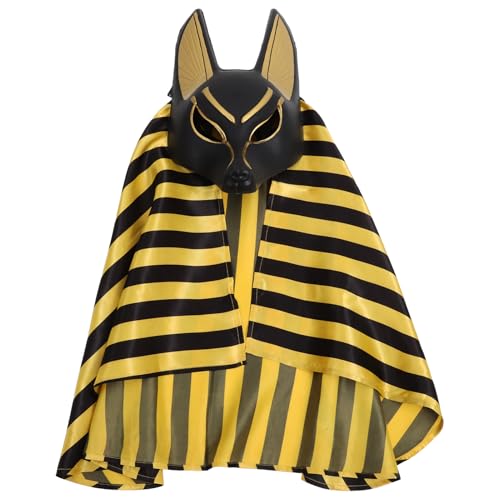 Cabilock 1 Satz Anubis-Maske Halloween-Maske Zombie-Maske schwarze Maske Motorradmaske Fuchs-Cosplay-Maske halloween halloween maske Das Maskenset Partymasken Maskenstütze Plastik von Cabilock