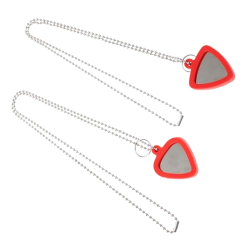 Cabilock 1 Satz Gitarren-pick-halskette Kleiderbügel Mit Mehreren Aufhängern Ringaufhänger Perlenkette Lanyard Lagerregal Picks Satingürtel Schutzhülle Picks Basis-picks Kieselgel Rot von Cabilock