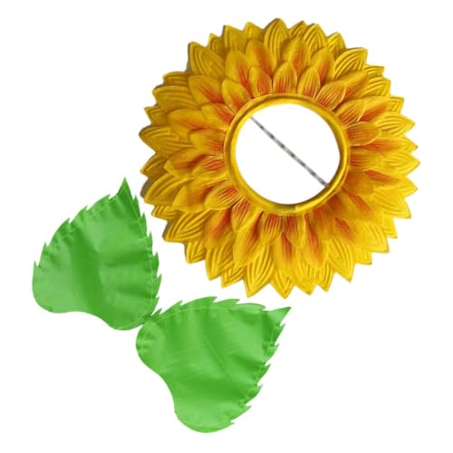 Cabilock 1 Satz Kopfschmuck aus Sonnenblumen Sonnenblumenkopfschmuck Sonnenblumendekoration Sonnenblumen Verkleidung Cosplay-Sonnenblumen-Kopfbedeckung Blumenkostüm Halloween-Hut Seidentuch von Cabilock