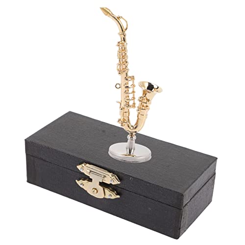 Cabilock 1 Satz Saxophon-Modell Mini-Instrument-Spielzeug Musikalisches Spielzeug Mini-Dekor miniaturfiguren miniaturen Figuren Miniatur-Musikinstrumente Mini-Musikinstrument Kupfer Golden von Cabilock