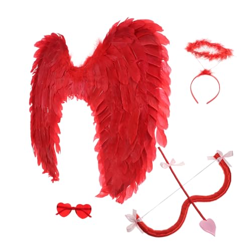 Cabilock 1 Set Amor Requisiten Halloween Stirnbänder Cosplay Kostüme Halloween Kostüm Für Halloween Foto Requisiten Kostüm Halloween Cosplay Party Schleife Amor Kostüm Requisiten von Cabilock