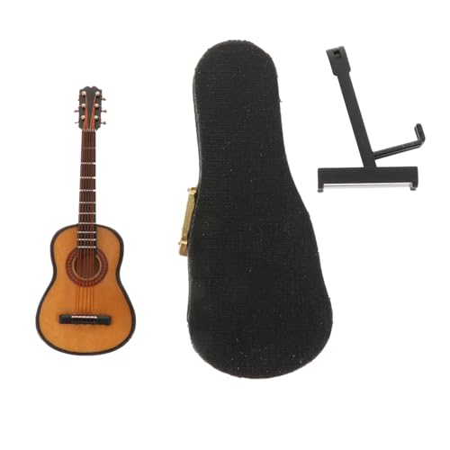 Cabilock 1 Set Gitarrenmodell Mini Musikinstrument Miniatur Mini Spielzeug Desktop Spielzeug Gitarren Ornament Mini Gitarre Spielzeug Gitarreninstrument Miniatur von Cabilock