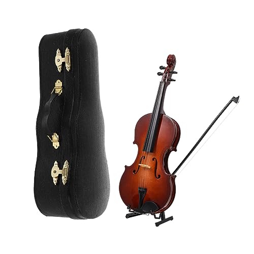 Cabilock 1 Set Modell Violine Kleine Violine Kinder Violine Miniatur Musikinstrumente Geige Display Modell Miniatur Vitrine Performance Requisiten Mini Musikinstrument Spielzeug von Cabilock