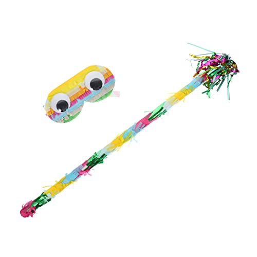 Cabilock 1 Set Pinata Kinder Partygeschenke Geburtstagsparty Feier Dekoration Geburtstagsparty Zubehör Piñata Stick Geburtstagskrachmacher Lustiges Spiel Spielzeug von Cabilock