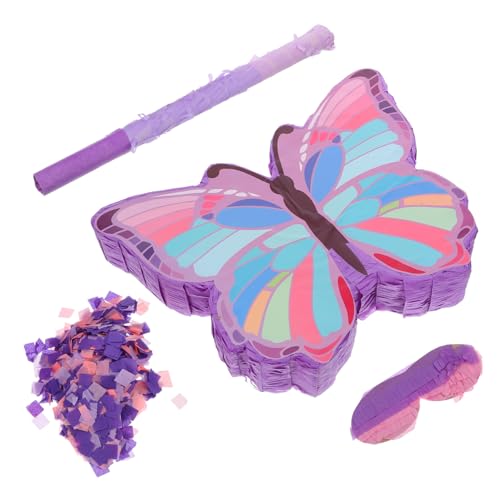 Cabilock 1 Set Schmetterlings Themen Pinata Piñata Mädchen Pinata Partyzubehör Mit Stab Schmetterlings Themenparty Geburtstagsfeier Schmetterling Schöne Schmetterlingsparty von Cabilock