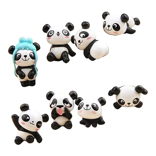 Cabilock 1 Set Süße Süße Spielzeuge Mini Panda Ornament Mini Figur Mini Spielzeug Miniaturbären Mini Panda Figur Panda Requisiten Bezaubernde Panda Dekoration Mini Panda von Cabilock