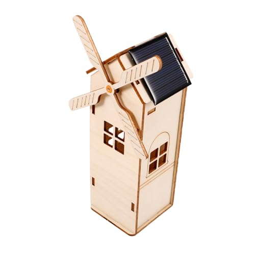 Cabilock 1 Set Wissenschaft Solar Windmühle Solar Montage Spielzeug Kinder Wissenschaft Experiment Kits Holz DIY Engineering Solar Windmühle Experimente von Cabilock