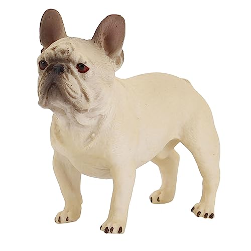 Cabilock 1 Stück Bulldoggenmodell Statisches Hundemodell Trompetenspielzeug Spielzeug Simulation Hundedekor Miniaturfigur Bonsai Miniatur Hundestatue Haustierfiguren von Cabilock