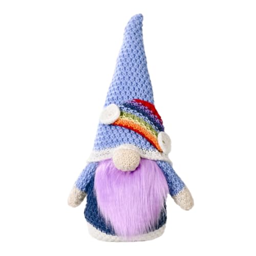 Cabilock 1 Stück Gesichtslose Puppe Strickpuppe Verzierung Rei Plüsch Mha Plüsch Stofftier Regenbogen Elfen Zwergspielzeug Chucky Plüsch Norse Dekor Plüsch Zwergdekorationen von Cabilock