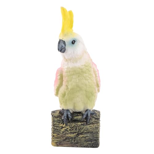 Cabilock 1 Stück Papageienmodell Kleines Vogelspielzeug Papagei Auf AST Statue Spielzeug Für Kinder Vogelspielzeug Vogelfigur Ornament Miniatur Vogelschmuck Vogelverzierung von Cabilock