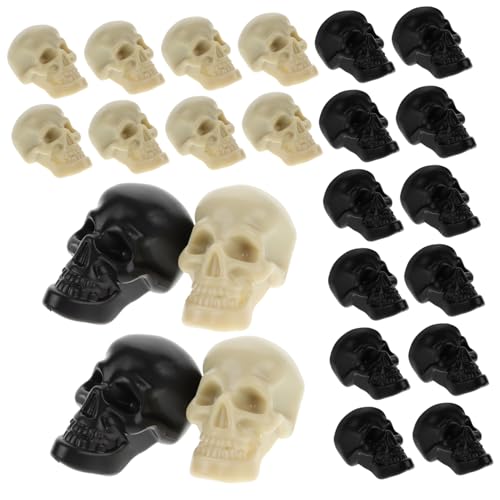 Cabilock 100st Halloween-schädel Mini-schädelfigur Totenkopfkopf Zum Basteln Halloween-streich-Requisiten Mini-Halloween-Figuren Halloween-Skelett Skelett Figur Mini-schädelköpfe Plastik von Cabilock