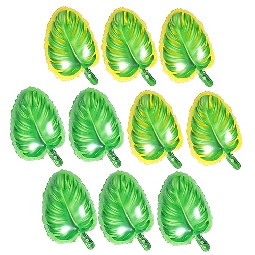 Cabilock 10St Dekoration mit hawaiianischen Luftballons hawaii party dekoration party ballons Grüne Aluminiumfolienballons hawaiianische Folienballons Partydekorationen Party-Layout-Ballons von Cabilock