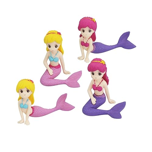 Cabilock 16 Stk schöner Tortenaufleger Sammelfiguren für Meerjungfrauen Meerjungfrau Kuchendeckel Puppe Feenfiguren birthday cake decoration mermaid cake topper Kuchen eingelegte Karten von Cabilock