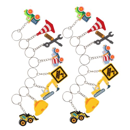 Cabilock 16 Stück Teiliges PVC Anhänger Leichte Baustellen Schlüsselanhänger mit Bagger Traktor Zementmischer Robust und Pflegeleicht Partyzubehör für Kindergeburtstag und Cabilock 16 Stück Teiliges PVC Anhänger Leichte Baustellen Schlüsselanhänger mit Bagger Traktor Zementmischer Robust und Pflegeleicht Partyzubehör für Kindergeburtstag und von Cabilock
