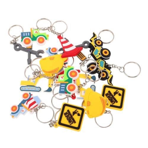 Cabilock 16 Stück Teiliges PVC Baustellen-schlüsselanhänger Robuste Traktor- Bagger Bulldozer-anhänger als Geburtstags-partygeschenke für Leichte Langlebige Schlüsselringe und Cabilock 16 Stück Teiliges PVC Baustellen-schlüsselanhänger Robuste Traktor- Bagger Bulldozer-anhänger als Geburtstags-partygeschenke für Leichte Langlebige Schlüsselringe und von Cabilock