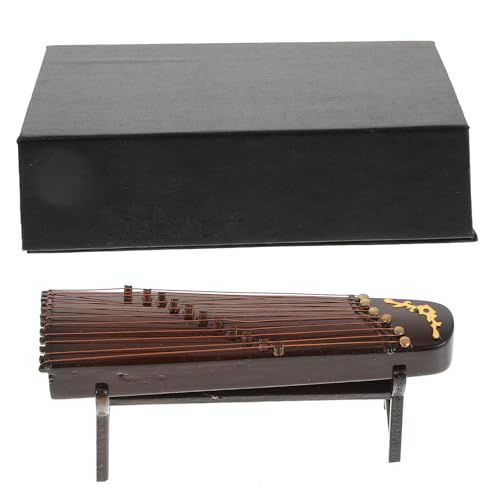 Cabilock 1Stk Guzheng-Musik instrumenten Modell Arbeitsdekor Ornament Mini-Puppenhaus für den einzug bürodeko kreatives Holzdekor Instrumentenschmuck Korpus (Holz) Brown von Cabilock