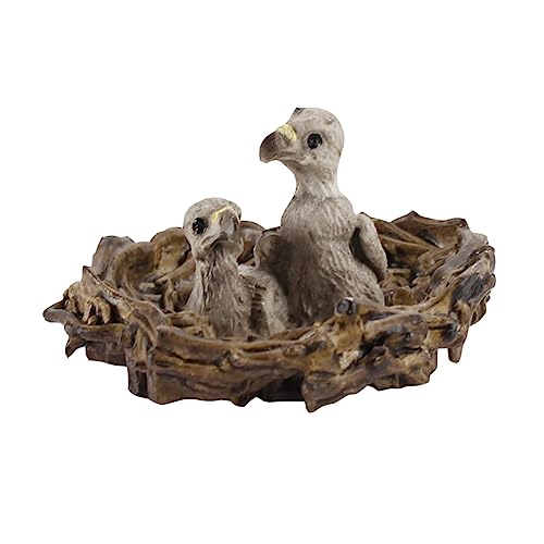 Cabilock Miniatur Adler Modell Vogel Figur Spielzeug Nest Adler und Nest für Jungen und Mädchen Bildung von Cabilock