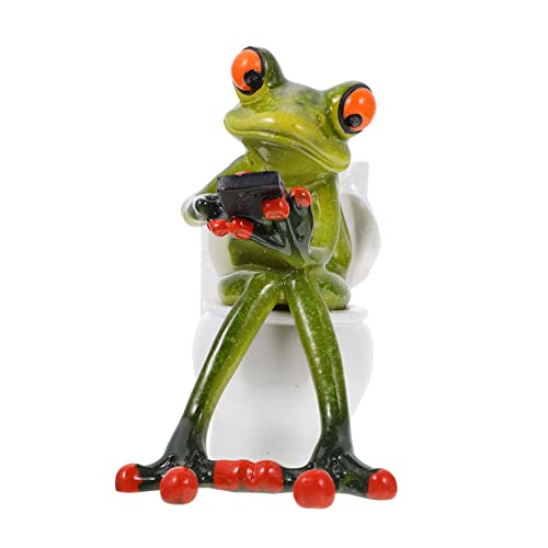 Cabilock 1stk Toilettenstifthalter Aus Kunstharz Figur Statue Bleistifthalter Frosch Innendekoration Feenstatue Inhaber Outdoor-Statue Feengarten-tierstatue Stifthalter Für Tiere Naturharz von Cabilock