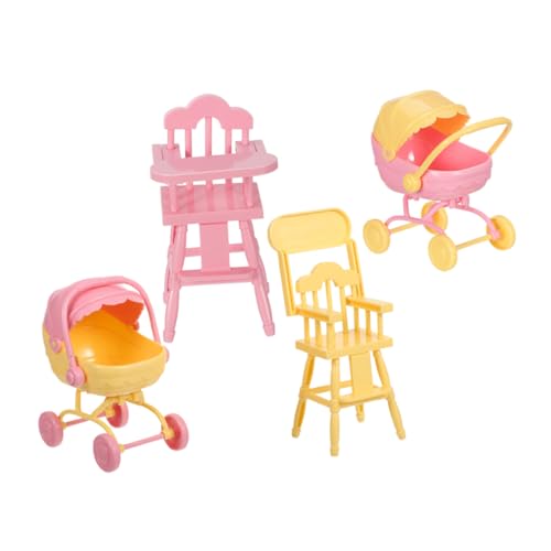 Cabilock 2 Sätze Miniatur Puppenhaus Möbel mit Babywagen und Hochstuhl Realistische Miniatur Zubehör für Puppenhaus Dekoration und Vielseitige Doll Highchair Toys Cabilock 2 Sätze Miniatur Puppenhaus Möbel mit Babywagen und Hochstuhl Realistische Miniatur Zubehör für Puppenhaus Dekoration und Vielseitige Doll Highchair Toys von Cabilock