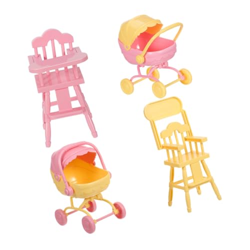 Cabilock 2 Sätze Miniatur Puppenhaus Zubehör Babywagen Hochstuhl mit Schiebefunktion Realistische Miniatur Puppenmöbel für Interaktives und Puppenhaus Dekoration Cabilock 2 Sätze Miniatur Puppenhaus Zubehör Babywagen Hochstuhl mit Schiebefunktion Realistische Miniatur Puppenmöbel für Interaktives und Puppenhaus Dekoration von Cabilock