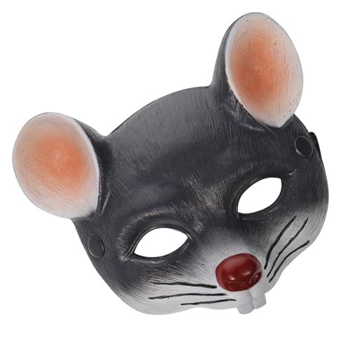 Cabilock 2 Stk Party-gesichtsabdeckung Fuchs Cosplay-masken Tierische Halbmasken Mausmaske Cosplay Tiergesichtsmaske Gruselige Tiermasken Kostüm Mausmaske Für Erwachsene Cospaly Maske Grey von Cabilock