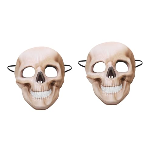 Cabilock 2 Stück Halloween Schädelmaske Halloween Maske Kostümzubehör Karnevalsmaske Cosplay Requisiten Design Maske Lustige Maske Karneval Partyzubehör Schöne Masken von Cabilock