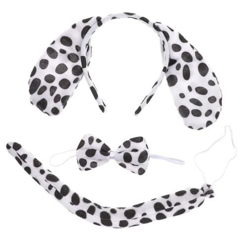 Cabilock 2 Stück Plüsch Hunde Stirnband Kostümohren Welpenohren Und Tierschwanz Cosplay Stirnbänder Hundeschwanz Kostüm Halloween Tierkostüm Tierkostüm Set Cosplay von Cabilock